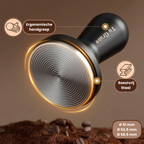 espresso tamper rvs met klikfunctie