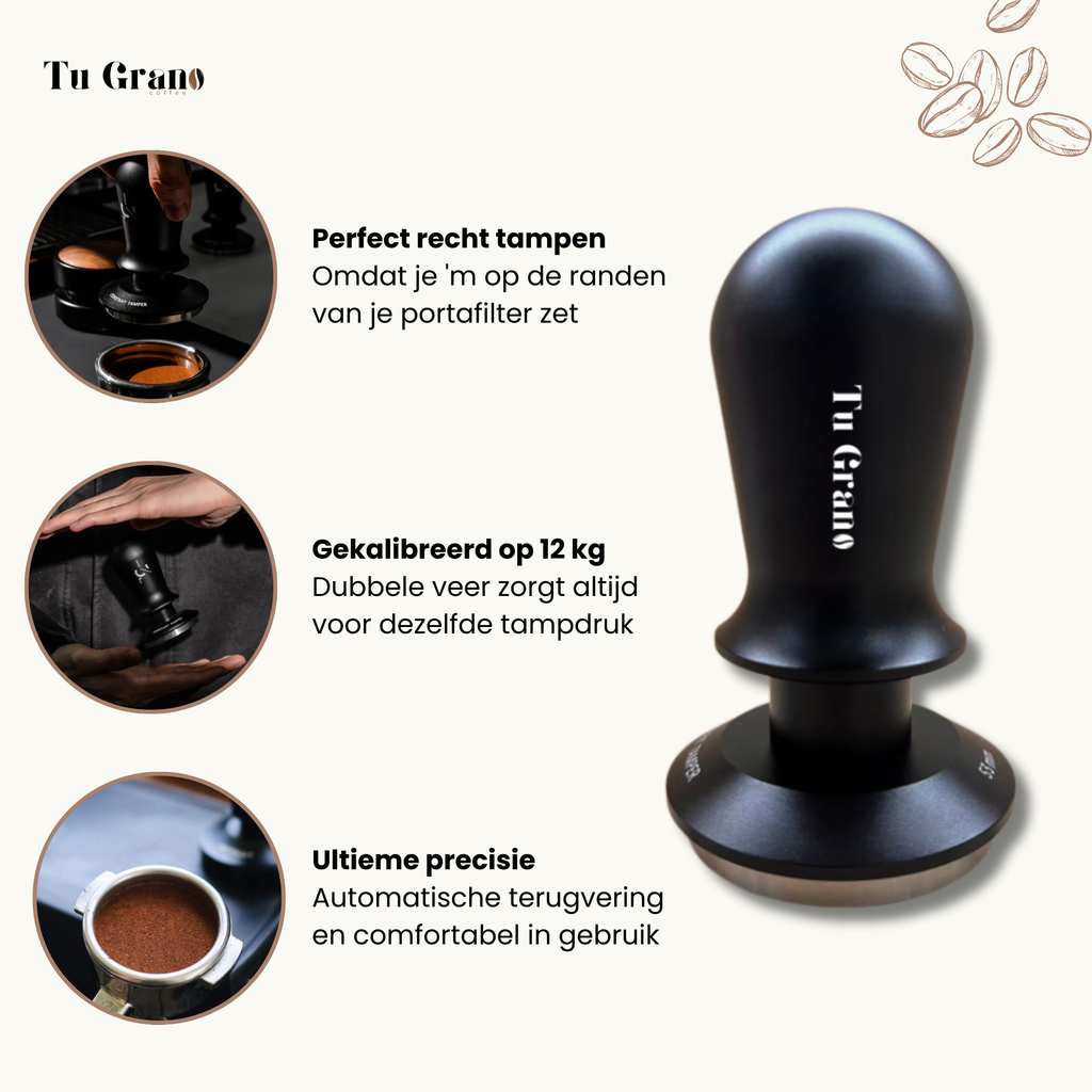 gekalibreerde klik tamper espresso 53mm