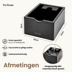 knock box vierkant voor espresso puck