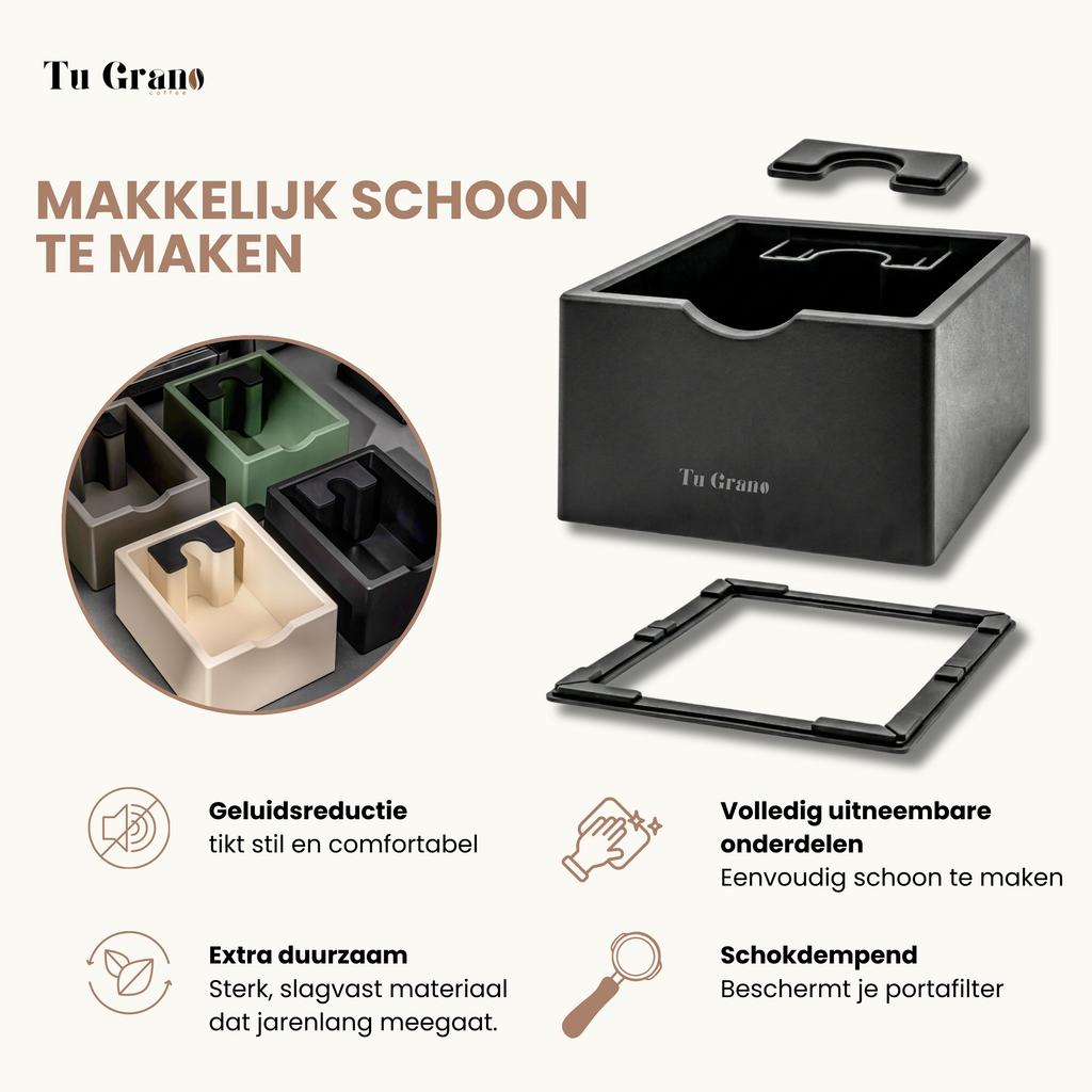 koffie uitklopbak vierkant voor koffieresten
